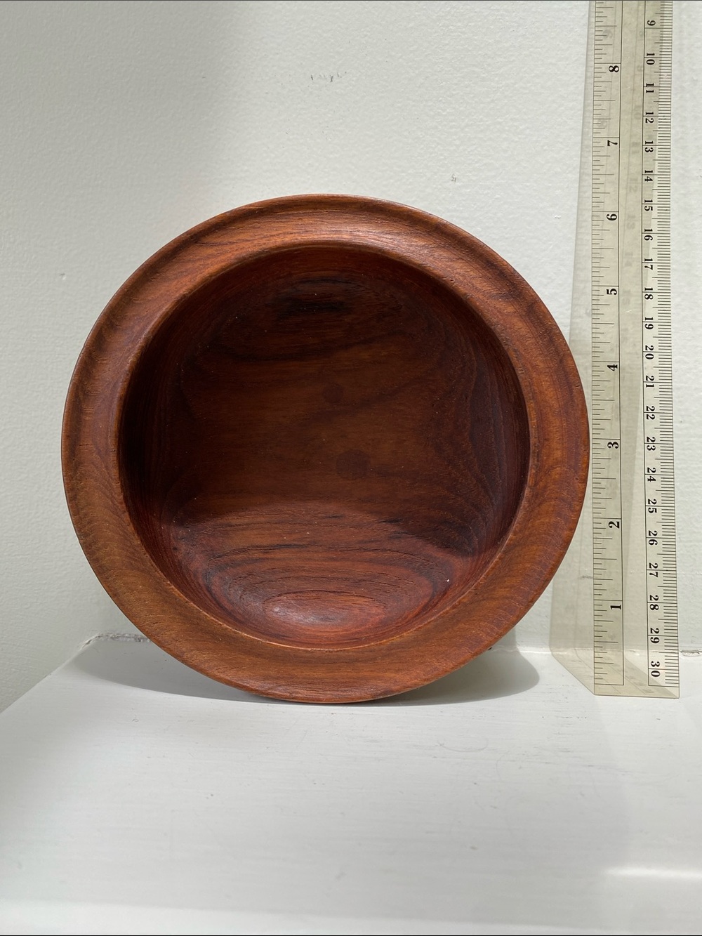 Handcrafted teak Wooden Serving Bowl - Rich Mahogany Tone